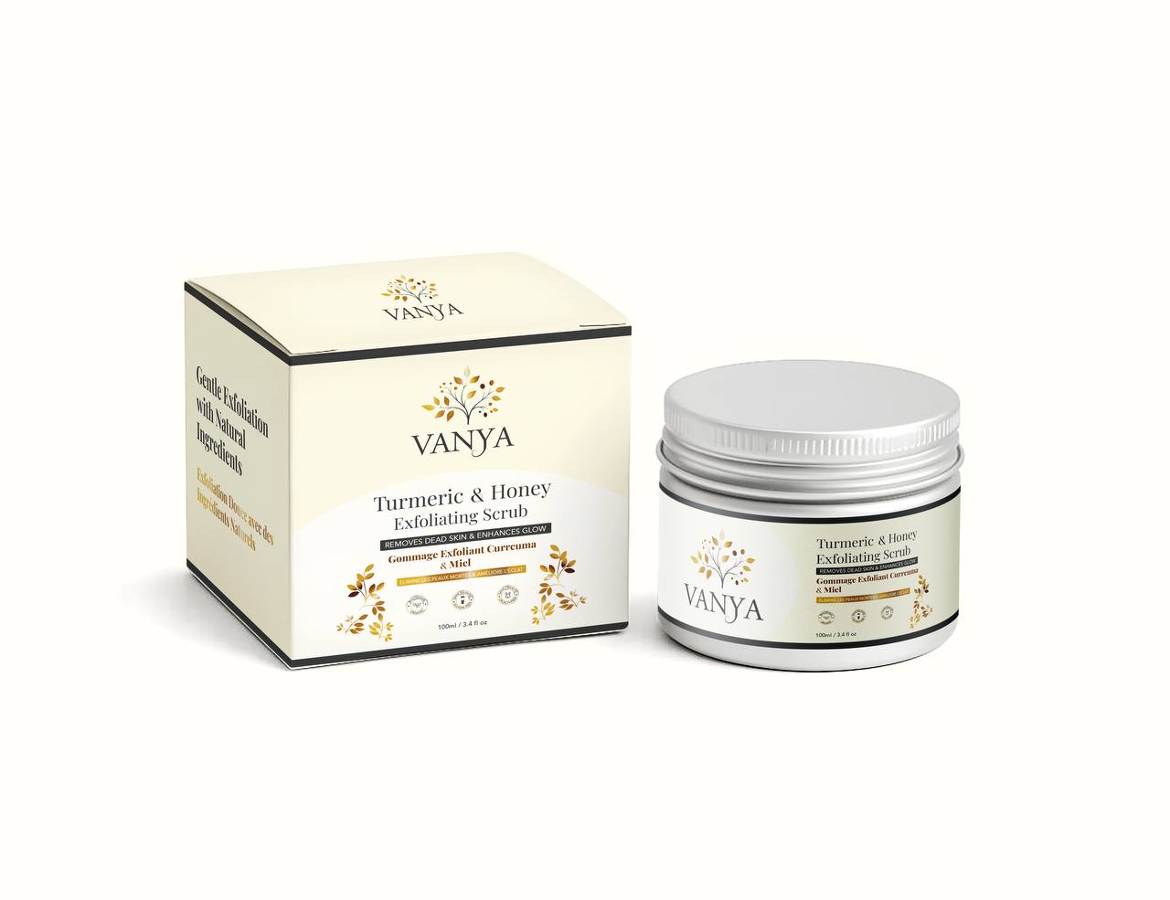 Turmeric & Honey Exfoliating Scrub – Gentle Glow Polish